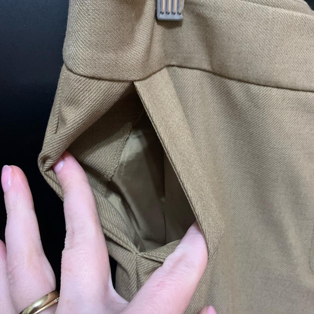 Karl Lagerfeld Tan Trousers size 14 classic fit quiet luxury neutral - Picture 3 of 6